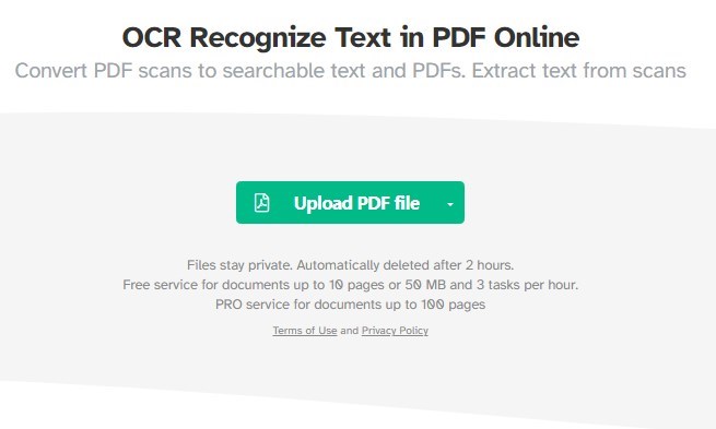 Utiliser l'outil OCR PDF de Sejda