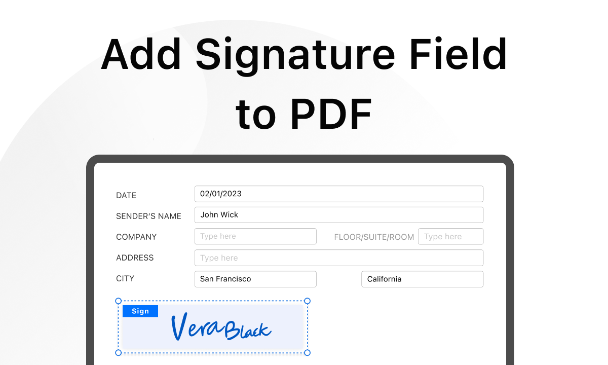 Add Signature Field to PDF