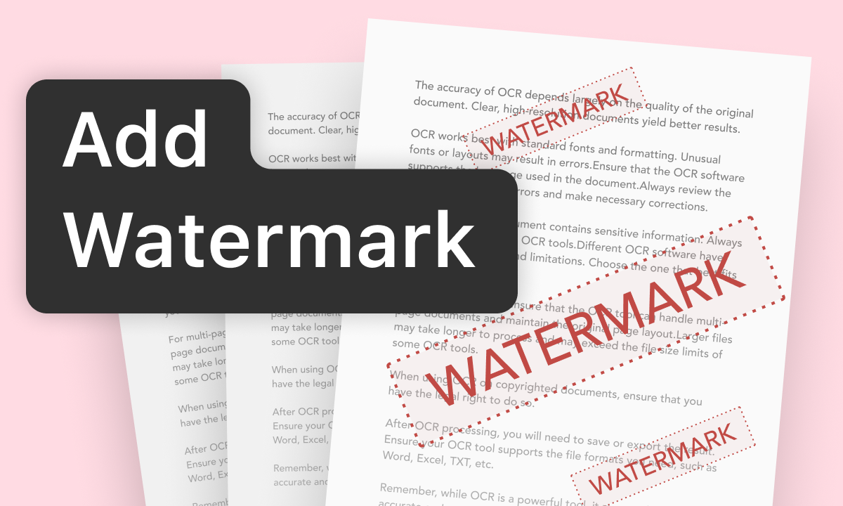 Add Watermark to PDF