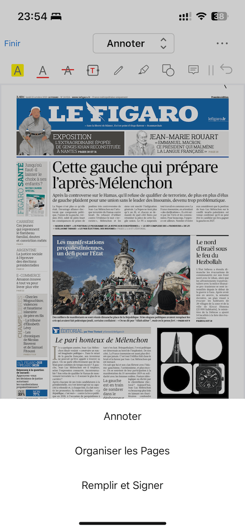 Choisissez la fonctionnalité sur l’éditeur PDF