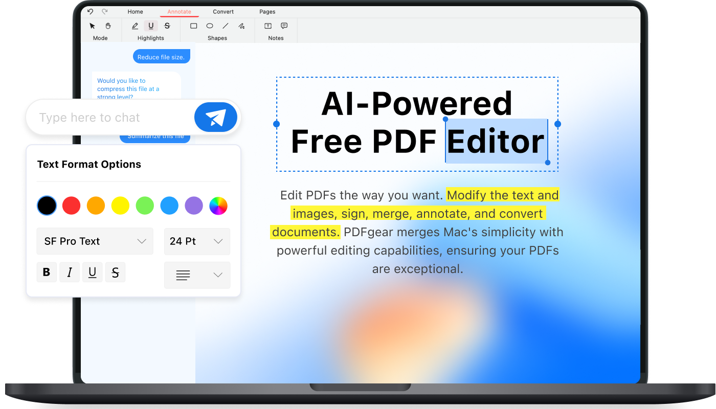 نسخة PDFgear لنظام ماك
