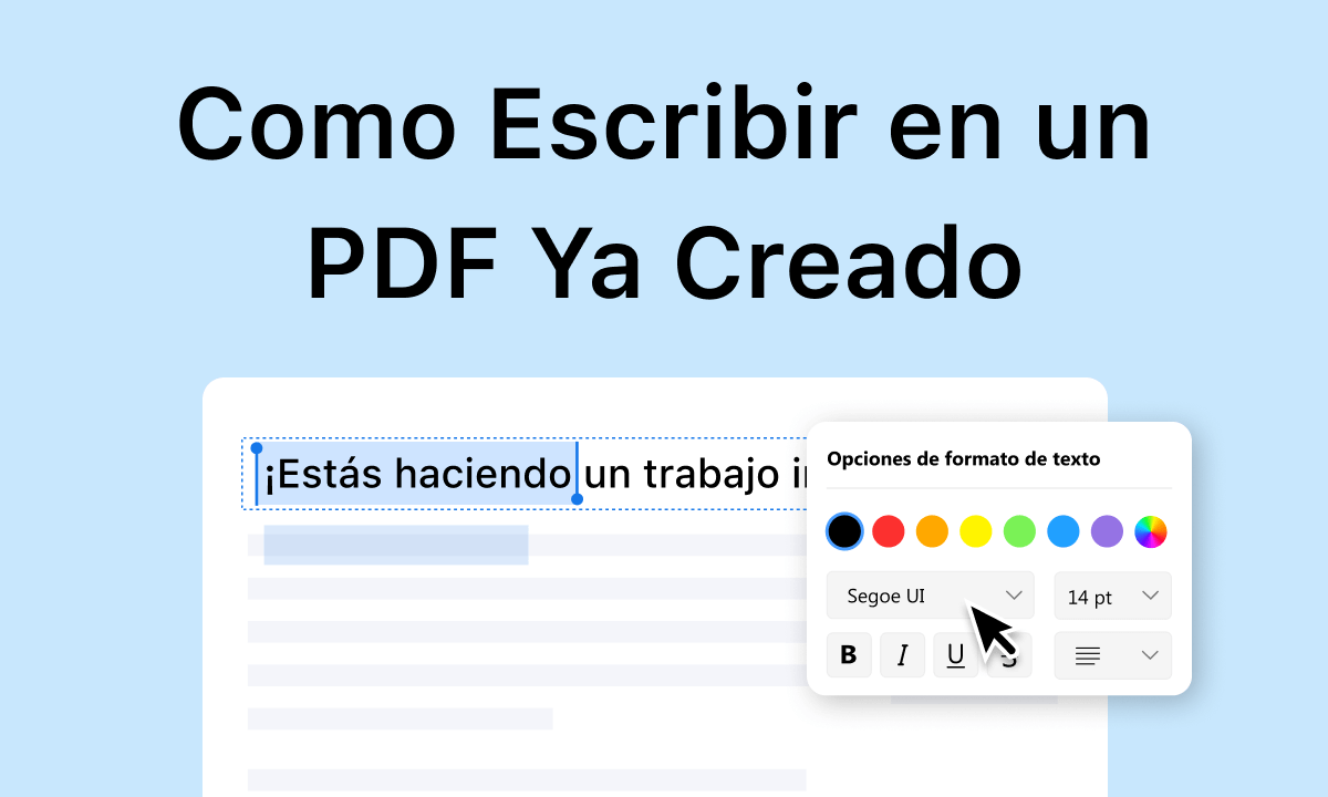 Cómo cambiar el texto existente en PDF